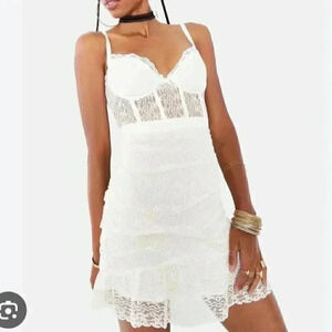For Love & Lemons White Lace Dress  in Size Small